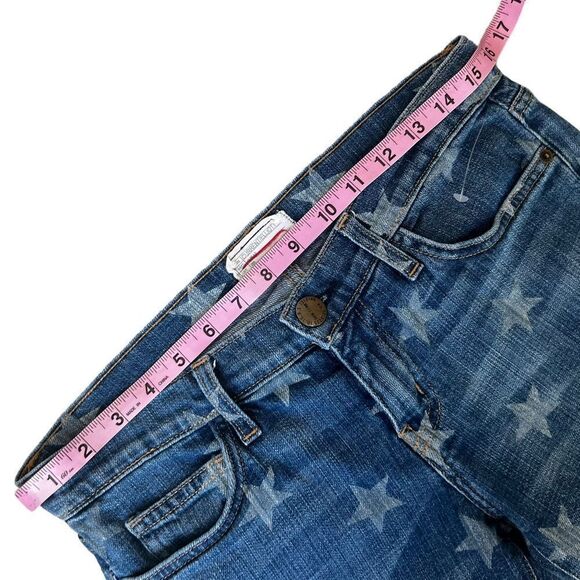 Current Elliot The Stiletto White Star Print 80’s Ankle Skinny Jeans - Picture 8 of 12